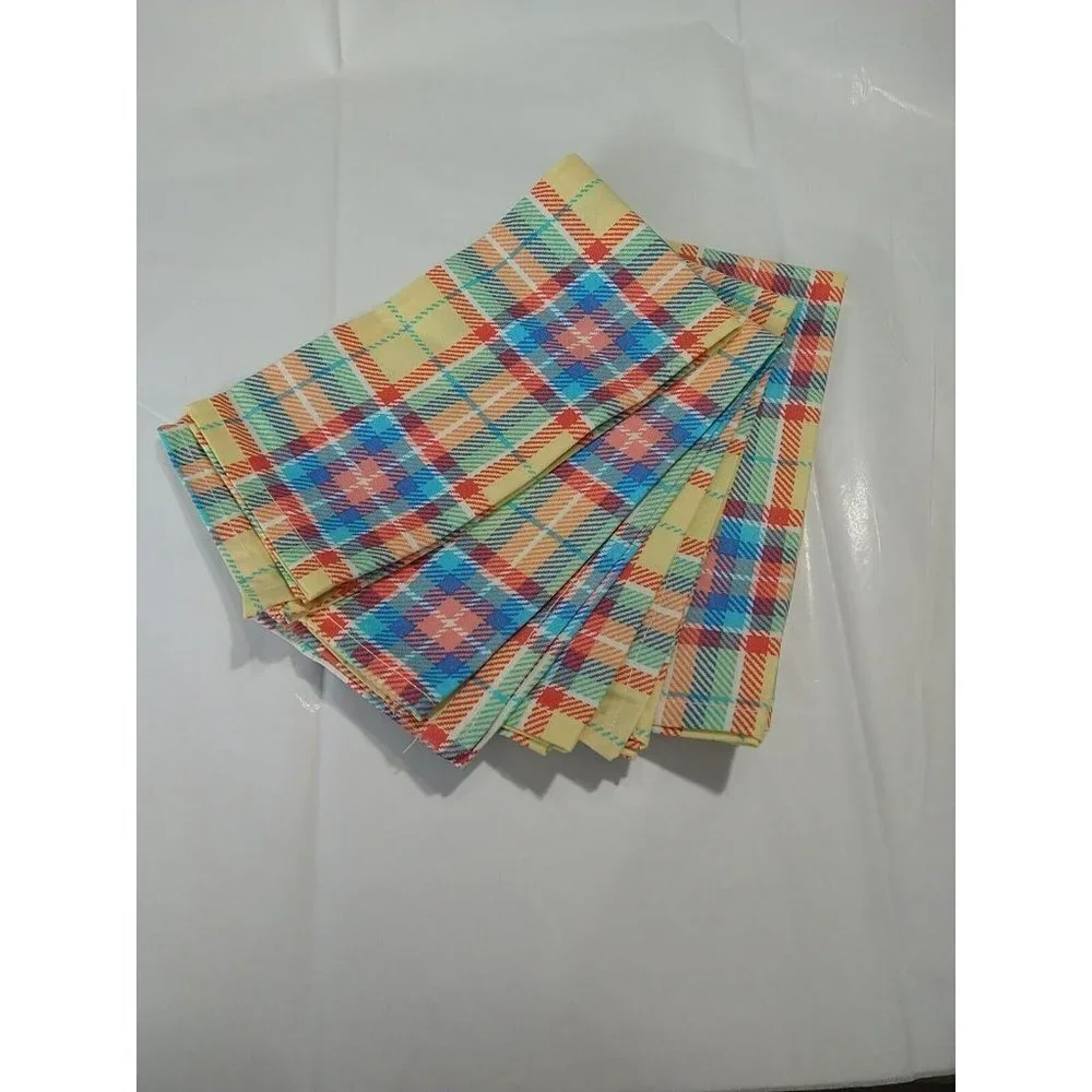 Reusable 100 Cotton Plaid Table Napkins 16